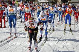 15.03.2008, Bormio, Italy (ITA): Claudia Kuenzel-Nystad (GER) at the start - FIS world cup cross-country, 10km mass women, Bormio (ITA). www.nordicfocus.com. c Felgenhauer/NordicFocus. Every downloaded picture is fee-liable.