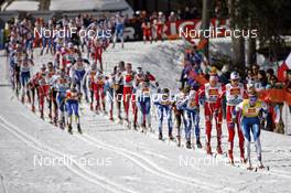 15.03.2008, Bormio, Italy (ITA): women's start  - FIS world cup cross-country, 10km mass women, Bormio (ITA). www.nordicfocus.com. c Felgenhauer/NordicFocus. Every downloaded picture is fee-liable.