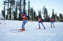 21.11.2008, Gaellivare, $weden (SWE): Finnish athletes during fast training - FIS world cup cross-country, training, Gaellivare (SWE). www.nordicfocus.com. © Manzoni/NordicFocus. Every downloaded picture is fee-liable.
