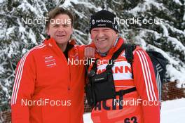 13.12.2008, Davos, Switzerland (SUI): Urs Lehmann (SUI), president Swiss-Ski, Markus Cramer (GER), headcoach cross-country team Swiss-Ski - FIS world cup cross-country, 10km women, Davos (SUI). www.nordicfocus.com. © Manzoni/NordicFocus. Every downloaded picture is fee-liable.