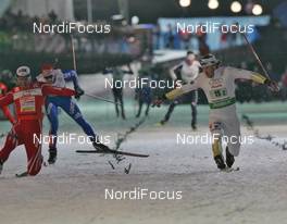 21.12.2008, Duesseldorf, Germany (GER): group, ts, l-r Ola Vigen Hattestad (NOR), Fischer, Rottefella, Swix, Thobias Fredriksson (SWE), Fischer, Rottefella  - FIS world cup cross-country, team sprint, Duesseldorf. www.nordicfocus.com. © Hemmersbach/NordicFocus. Every downloaded picture is fee-liable.
