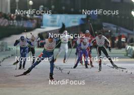 21.12.2008, Duesseldorf, Germany (GER): group, in front Alexei Petukhov (RUS), Fischer, Salomon, Swix  - FIS world cup cross-country, team sprint, Duesseldorf. www.nordicfocus.com. © Hemmersbach/NordicFocus. Every downloaded picture is fee-liable.