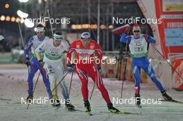 21.12.2008, Duesseldorf, Germany (GER): group, in front Ola Vigen Hattestad (NOR), Fischer, Rottefella, Swix, Thobias Fredriksson (SWE), Fischer, Rottefella  - FIS world cup cross-country, team sprint, Duesseldorf. www.nordicfocus.com. © Hemmersbach/NordicFocus. Every downloaded picture is fee-liable.