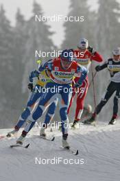 28.12.2008, Oberhof, Germany (GER): group, in front Virpi Kuitunen (FIN), Rossignol, Rottefella, One Way, behind Aino Kaisa Saarinen (FIN), Rossignol, Rottefella, One Way, topshot - FIS world cup cross-country, tour de ski, 10km women handicap start, Oberhof (GER). www.nordicfocus.com. © Hemmersbach/NordicFocus. Every downloaded picture is fee-liable.