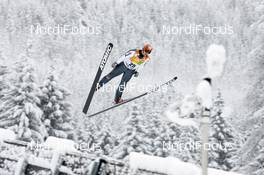 13.01.2008, Val di Fiemme, Italy (ITA): Matthias Menz (GER) over a snowy jumping hill - FIS world cup nordic combined, sprint, Val di Fiemme (ITA). www.nordicfocus.com. c Felgenhauer/NordicFocus. Every downloaded picture is fee-liable.