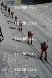 26.01.2008, Seefeld, Austria (AUT): pursuit group - FIS world cup nordic combined, sprint, Seefeld (AUT). www.nordicfocus.com. c Furtner/NordicFocus. Every downloaded picture is fee-liable.