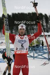 29.02.2008, Lahti, Finland (FIN): winner Petter Tande (NOR) - FIS world cup nordic combined, individual gundersen, Lahti (FIN). www.nordicfocus.com. c Furtner/NordicFocus. Every downloaded picture is fee-liable.