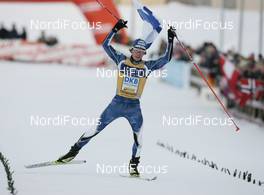 07.12.2008, Trondheim, Norway (NOR): Anssi Koivuranta (FIN), Fischer, Rottefella - FIS world cup nordic combined, individual gundersen HS131/10km, Trondheim (NOR). www.nordicfocus.com. © Furtner/NordicFocus. Every downloaded picture is fee-liable.