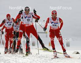 28.12.2008, Oberhof, Germany (GER): l-r: Mario Stecher (AUT), Fischer, Rottefella, Johnny Spillane (USA), Atomic  - FIS world cup nordic combined, individual gundersen HS140/10km, Oberhof (GER). www.nordicfocus.com. © Felgenhauer/NordicFocus. Every downloaded picture is fee-liable.