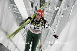 31.12.2007, Garmisch, Germany (GER): Michael Uhrmann (GER) - FIS world cup ski jumping, four hills tournament, training individual HS138, Garmisch (GER). www.nordicfocus.com. c Furtner/NordicFocus. Every downloaded picture is fee-liable.