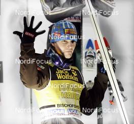 06.01.2008, Bischofshofen, Austria (AUT): 5x winner Janne Ahonen (FIN) - FIS world cup ski jumping, four hills tournament, individual HS140, Bischofshofen (AUT). www.nordicfocus.com. c Furtner/NordicFocus. Every downloaded picture is fee-liable.