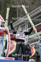 14.03.2008, Planica, Slovakia (SLO): Gregor Schlierenzauer (AUT), Bjoern Einar Romoeren (NOR) left - FIS world ski jumping, individual HS215, Planica (SLO). www.nordicfocus.com. c Furtner/NordicFocus. Every downloaded picture is fee-liable.