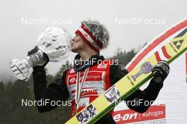 16.03.2008, Planica, Slovakia (SLO): Thomas Morgenstern (AUT) wolrd cup total - FIS world ski jumping, individual HS215, Planica (SLO). www.nordicfocus.com. c Furtner/NordicFocus. Every downloaded picture is fee-liable.