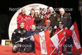23.02.2008, Oberstdorf, Germany (GER): OeSV team with medal winners Gregor Schlierenzauer, Martin Koch (AUT) - FIS world championship ski flying, individual HS213, Oberstdorf (GER). www.nordicfocus.com. c Furtner/NordicFocus. Every downloaded picture is fee-liable.