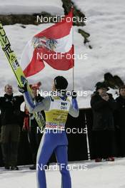 23.02.2008, Oberstdorf, Germany (GER): Worldchampion Gregor Schlierenzauer (AUT) - FIS world championship ski flying, individual HS213, Oberstdorf (GER). www.nordicfocus.com. c Furtner/NordicFocus. Every downloaded picture is fee-liable.