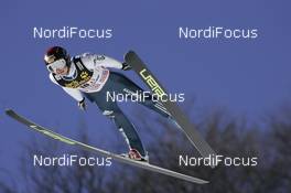 23.02.2008, Oberstdorf, Germany (GER): Simon Ammann (SUI) - FIS world championship ski flying, individual HS213, Oberstdorf (GER). www.nordicfocus.com. c Furtner/NordicFocus. Every downloaded picture is fee-liable.