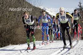 27.01.2008, Molina di Fiemme, Italy (ITA): l-r: Jerry Ahrlin (SWE),  Niklas Karlsson (SWE), Anders Palmer (SWE), Jorgen Aukland (NOR)  - Worldloppet Marcialonga, Molina di Fiemme (ITA). www.nordicfocus.com. c Felgenhauer/NordicFocus. Every downloaded picture is fee-liable.