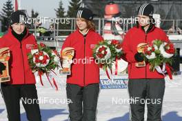 11.01.2009, Oberhof, Germany (GER): flower girls - IBU world cup biathlon, mass women, Oberhof (GER). www.nordicfocus.com. © Manzoni/NordicFocus. Every downloaded picture is fee-liable.
