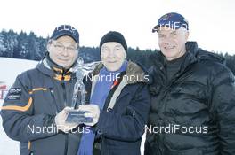 10.01.2009, Oberhof, Germany (GER): Helmut Hanus (GER), Klas Lestander (SWE), Anders Besseberg (NOR), president of IBU, International Biathlon Union - Biathlon-Award Ceremony 2008, Oberhof (GER). www.nordicfocus.com. © Manzoni/NordicFocus. Every downloaded picture is fee-liable.
