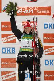 18.01.2009, Ruhpolding, Germany (GER): Kati Wilhelm (GER), Madshus, Rottefella, Swix, adidas - IBU world cup biathlon, pursuit women, Ruhpolding (GER). www.nordicfocus.com. © Manzoni/NordicFocus. Every downloaded picture is fee-liable.