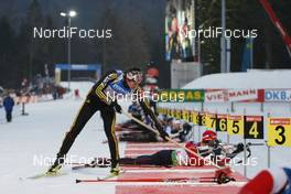 15.01.2009, Ruhpolding, Germany (GER): Michael Roesch (GER), Fischer, Rottefella, Exel, adidas, Toko - IBU world cup biathlon, relay men, Ruhpolding (GER). www.nordicfocus.com. © Manzoni/NordicFocus. Every downloaded picture is fee-liable.