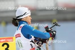 14.01.2009, Ruhpolding, Germany (GER): Sylvie Becaert (FRA), Fischer, Rottefella, Exel, Odlo - IBU world cup biathlon, relay women, Ruhpolding (GER). www.nordicfocus.com. © Manzoni/NordicFocus. Every downloaded picture is fee-liable.