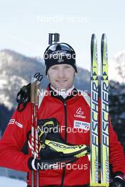 16.01.2009, Ruhpolding, Germany (GER): Simon Eder (AUT), Fischer, Rottefella - IBU world cup biathlon, training, Ruhpolding (GER). www.nordicfocus.com. © Manzoni/NordicFocus. Every downloaded picture is fee-liable.
