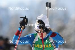 25.01.2009, Antholz, Italy (ITA): Marie Laure Brunet (FRA), Rossignol, Rottefella, Swix, Odlo - IBU world cup biathlon, mass women, Antholz (ITA). www.nordicfocus.com. © Manzoni/NordicFocus. Every downloaded picture is fee-liable.