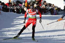 24.01.2009, Antholz, Italy (ITA): Simon Eder (AUT), Fischer, Rottefella - IBU world cup biathlon, pursuit men, Antholz (ITA). www.nordicfocus.com. © Manzoni/NordicFocus. Every downloaded picture is fee-liable.