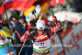 24.01.2009, Antholz, Italy (ITA): Jean Philippe Leguellec (CAN), Rossignol, Rottefella, Exel - IBU world cup biathlon, pursuit men, Antholz (ITA). www.nordicfocus.com. © Manzoni/NordicFocus. Every downloaded picture is fee-liable.