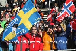 24.01.2009, Antholz, Italy (ITA): swedish fans - IBU world cup biathlon, pursuit men, Antholz (ITA). www.nordicfocus.com. © Manzoni/NordicFocus. Every downloaded picture is fee-liable.
