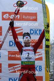 24.01.2009, Antholz, Italy (ITA): Darya Domracheva (BLR), Fischer, Rottefella, Swix - IBU world cup biathlon, pursuit women, Antholz (ITA). www.nordicfocus.com. © Manzoni/NordicFocus. Every downloaded picture is fee-liable.