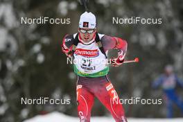 23.01.2009, Antholz, Italy (ITA): Jean Philippe Leguellec (CAN), Rossignol, Rottefella, Exel - IBU world cup biathlon, sprint men, Antholz (ITA). www.nordicfocus.com. © Manzoni/NordicFocus. Every downloaded picture is fee-liable.