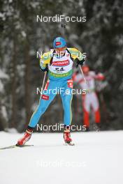 23.01.2009, Antholz, Italy (ITA): Vyacheslav Derkach (UKR), Fischer, Rottefella, Alpina, Swix - IBU world cup biathlon, sprint men, Antholz (ITA). www.nordicfocus.com. © Manzoni/NordicFocus. Every downloaded picture is fee-liable.