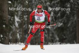 23.01.2009, Antholz, Italy (ITA): Matthias Simmen (SUI), Rossignol, Rottefella, Exel, adidas - IBU world cup biathlon, sprint men, Antholz (ITA). www.nordicfocus.com. © Manzoni/NordicFocus. Every downloaded picture is fee-liable.