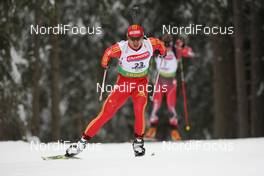 23.01.2009, Antholz, Italy (ITA): Chengye Zhang (CHN), Fischer, Salomon, Swix, adidas - IBU world cup biathlon, sprint men, Antholz (ITA). www.nordicfocus.com. © Manzoni/NordicFocus. Every downloaded picture is fee-liable.