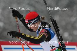 22.01.2009, Antholz, Italy (ITA): Magdalena Neuner (GER), Fischer, Rottefella, Exel, adidas - IBU world cup biathlon, sprint women, Antholz (ITA). www.nordicfocus.com. © Manzoni/NordicFocus. Every downloaded picture is fee-liable.