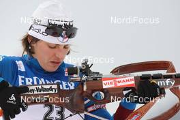 22.01.2009, Antholz, Italy (ITA): Julie Carraz (FRA), Fischer, Rottefella, Exel, Odlo - IBU world cup biathlon, sprint women, Antholz (ITA). www.nordicfocus.com. © Manzoni/NordicFocus. Every downloaded picture is fee-liable.