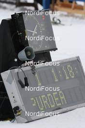 22.01.2009, Antholz, Italy (ITA): timing system at the start gate - IBU world cup biathlon, sprint women, Antholz (ITA). www.nordicfocus.com. © Manzoni/NordicFocus. Every downloaded picture is fee-liable.