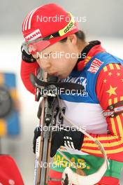 22.01.2009, Antholz, Italy (ITA): Xue Dong (CHN), Fischer, Salomon, Swix, adidas - IBU world cup biathlon, sprint women, Antholz (ITA). www.nordicfocus.com. © Manzoni/NordicFocus. Every downloaded picture is fee-liable.
