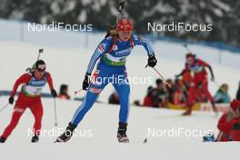 22.01.2009, Antholz, Italy (ITA): Iana Romanova (RUS), Madshus, Rottefella, adidas - IBU world cup biathlon, sprint women, Antholz (ITA). www.nordicfocus.com. © Manzoni/NordicFocus. Every downloaded picture is fee-liable.