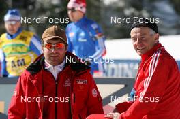 11.03.2009, Vancouver, Canada (CAN): Walter Gapp (AUT), team manager Team Austria and Manfred Geyer (GER), headcoach Switzerland - IBU world cup biathlon, individual men, Vancouver (CAN). www.nordicfocus.com. © Manzoni/NordicFocus. Every downloaded picture is fee-liable.