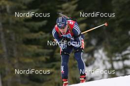 13.03.2009, Vancouver, Canada (CAN): Jeremy Teela (USA), Madshus, Rottefella, Alpina, Exel, adidas - IBU world cup biathlon, sprint men, Vancouver (CAN). www.nordicfocus.com. © Manzoni/NordicFocus. Every downloaded picture is fee-liable.