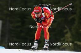 13.03.2009, Vancouver, Canada (CAN): Chengye Zhang (CHN), Fischer, Salomon, Swix, adidas - IBU world cup biathlon, sprint men, Vancouver (CAN). www.nordicfocus.com. © Manzoni/NordicFocus. Every downloaded picture is fee-liable.
