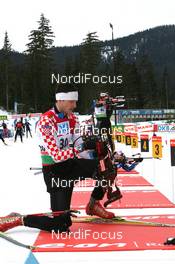 13.03.2009, Vancouver, Canada (CAN): Jakov Fak (CRO), Fischer, Rottefella, Alpina, Exel - IBU world cup biathlon, sprint men, Vancouver (CAN). www.nordicfocus.com. © Manzoni/NordicFocus. Every downloaded picture is fee-liable.