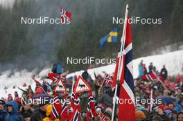 21.03.2009, Trondheim, Norway (NOR): Biathlon Feature: Fans - IBU world cup biathlon, pursuit men, Trondheim (NOR). www.nordicfocus.com. © Manzoni/NordicFocus. Every downloaded picture is fee-liable.