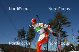 17.02.2009, Pyeong Chang, Korea (KOR): Roland Lessing (EST), Fischer, Rottefella, Exel - IBU world championships biathlon, individual men, Pyeong Chang (KOR). www.nordicfocus.com. © Manzoni/NordicFocus. Every downloaded picture is fee-liable.