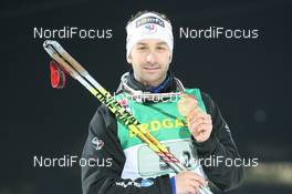 22.02.2009, Pyeong Chang, Korea (KOR): Vincent Defrasne (FRA), Atomic, Rottefella, One Way, Odlo - IBU world championships biathlon, medals, Pyeong Chang (KOR). www.nordicfocus.com. © Manzoni/NordicFocus. Every downloaded picture is fee-liable.