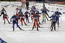 21.02.2009, Pyeong Chang, Korea (KOR): start - IBU world championships biathlon, relay women, Pyeong Chang (KOR). www.nordicfocus.com. © Felgenhauer/NordicFocus. Every downloaded picture is fee-liable.