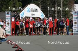 27.09.2009, Oberhof (GER): The start procedure - IBU Sommer Biathlon Worldchampionship, pursuit women - Oberhof (GER). www.nordicfocus.com. © NordicFocus. Every downloaded picture is fee-liable.